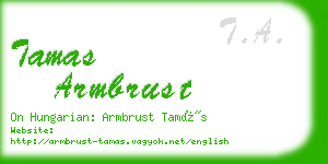 tamas armbrust business card